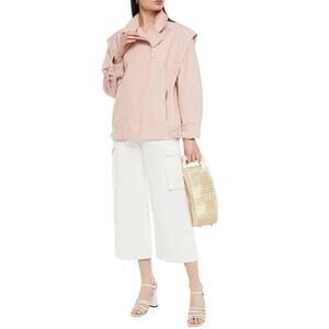 Zimmermann Cotton Blend Twill Wavelength Oversized Jacket Pink Women's Size 1